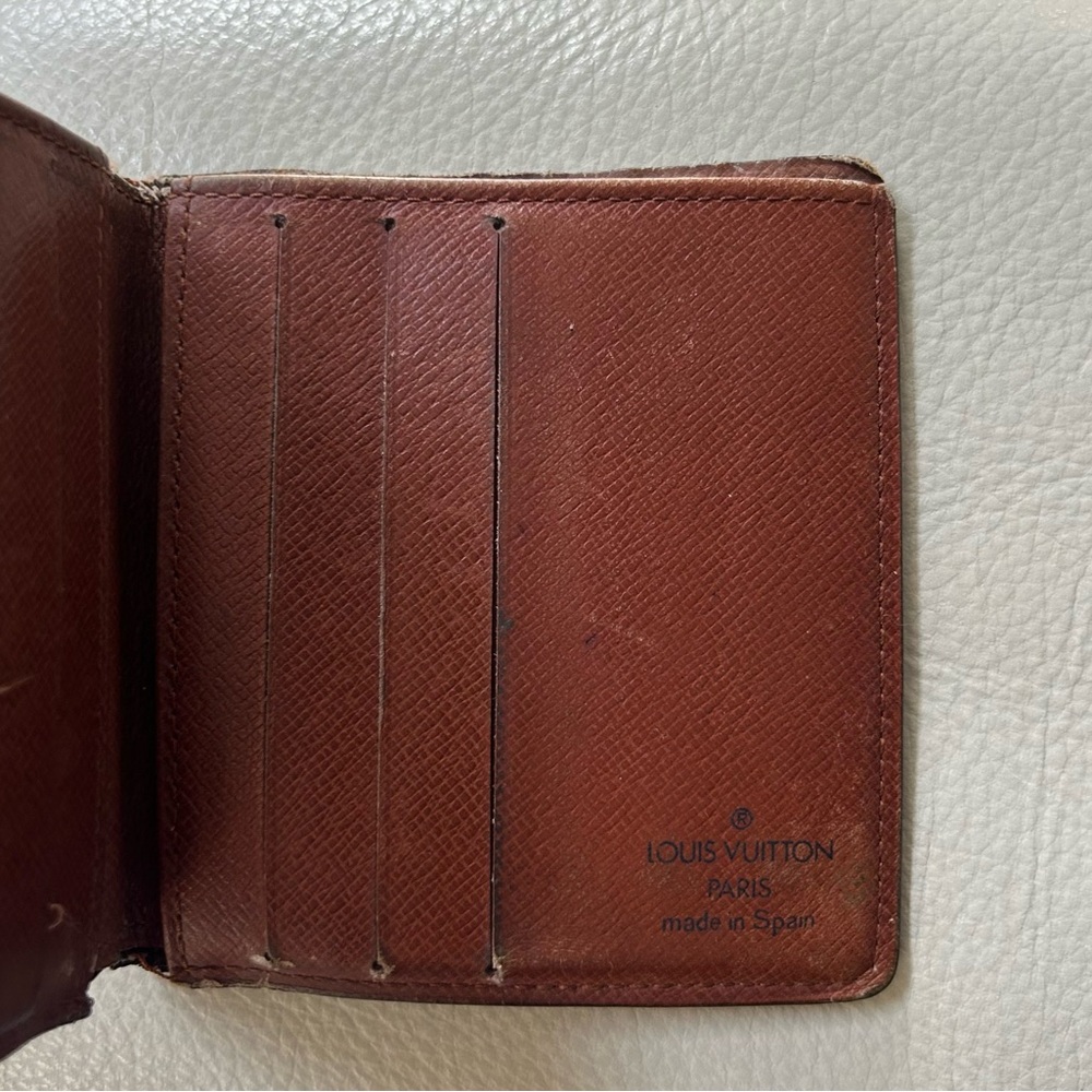 Vintage Louis Vuitton All Leather Wallet / Card Holder – Monogram Men’s Unisex - Picture 3 of 11